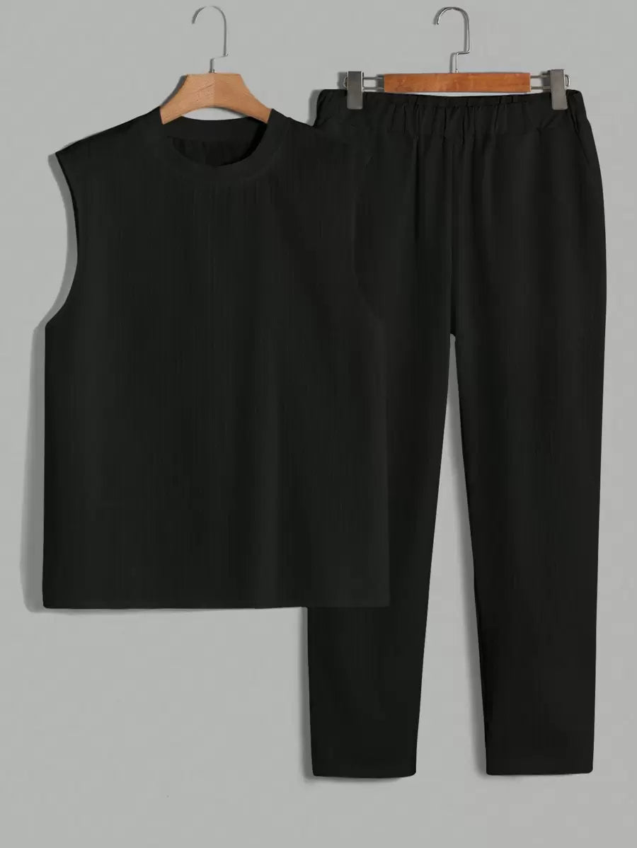 Zomerse Herenset Zonder Mouwen – Lichtgewicht, Ademend & Minimalistisch Voor Voorjaar & Zomer