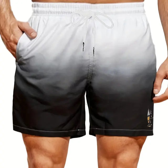 Zwemshort met kleurovergang voor heren – sneldrogend, elastische taille & zomerproof