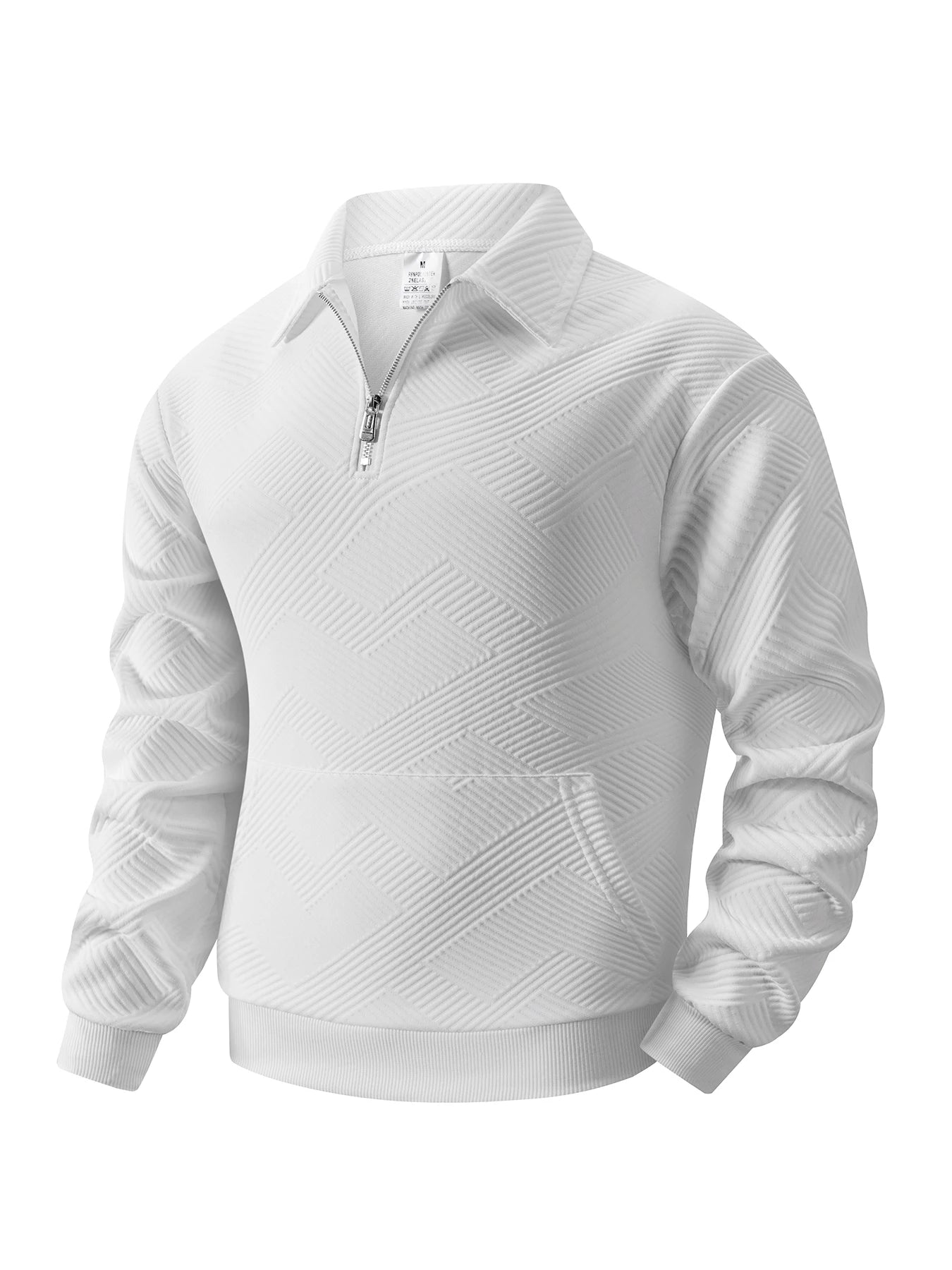 Heren Quarter Zip Trui Met Opstaande Kraag
