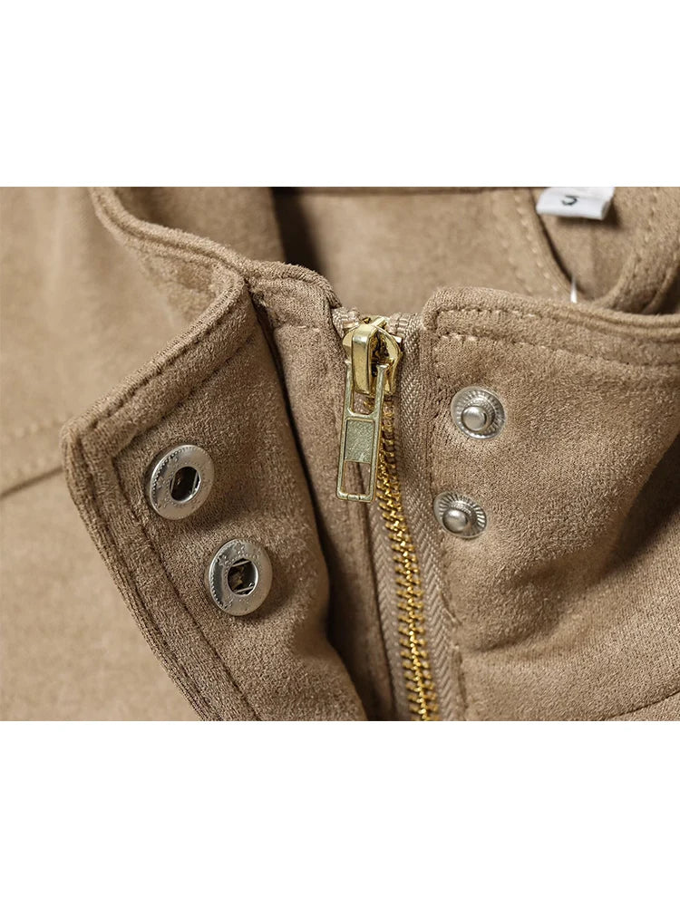 Suède Look Herfst Bomberjack Dames