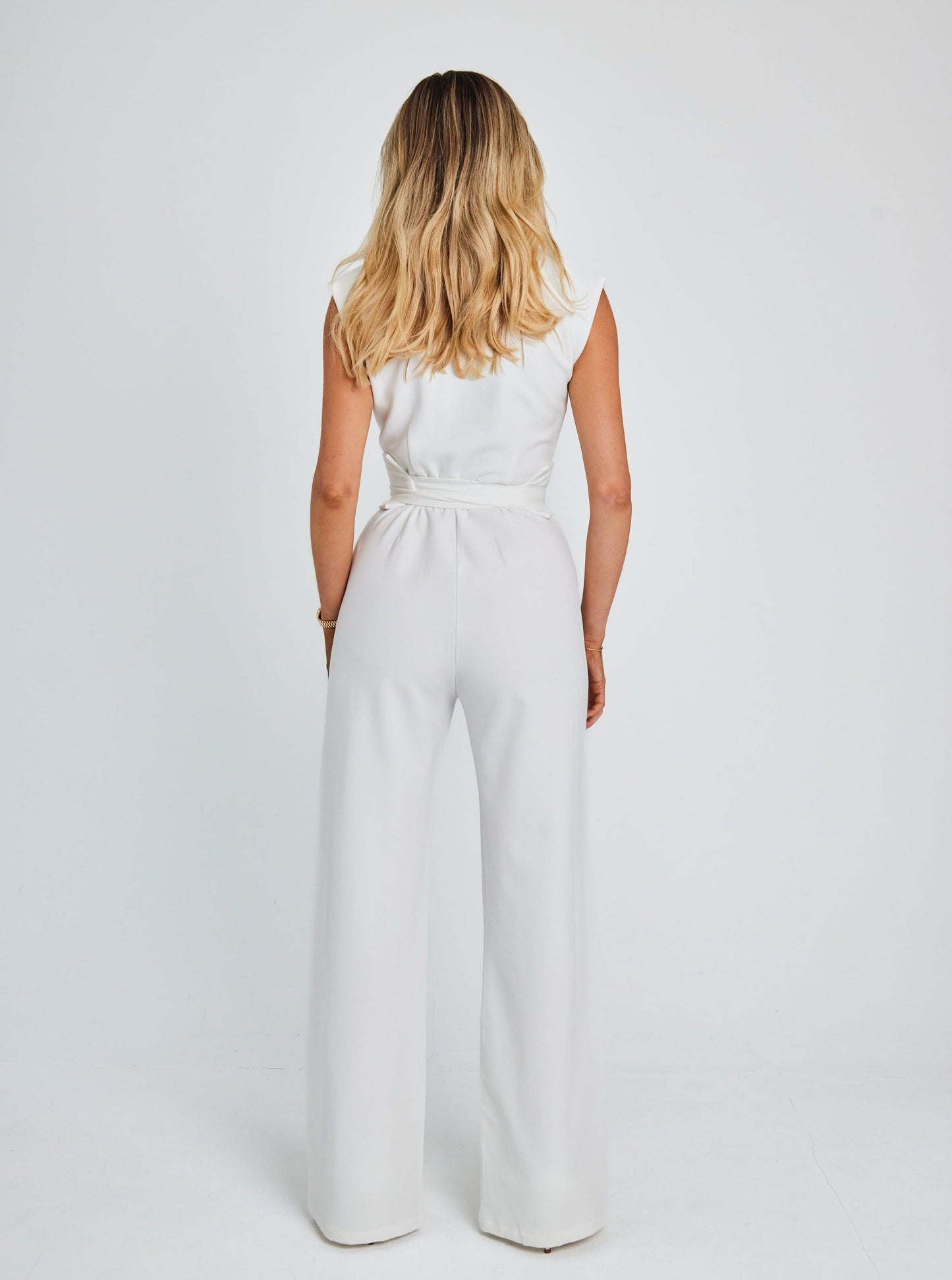 Dames Jumpsuit Met Kapmouw En Ceintuur – Voorjaar, Zomer En Herfst