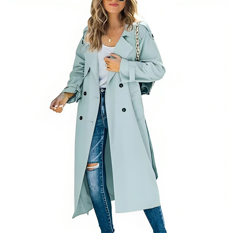 Lange Dames Trenchcoat Voor Lente & Herfst – Stijlvolle Tussenjas