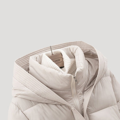 Gewatteerde Dames Winterjas Met Riem