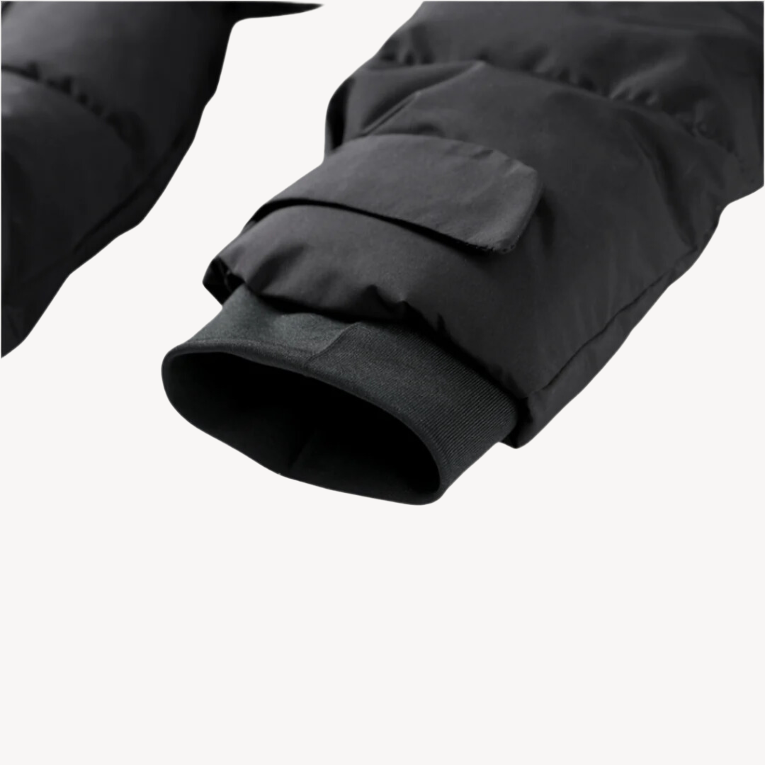 Zwarte Dames Belted Puffer Jas