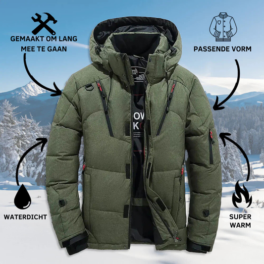 Heren Winterjas Met Capuchon En Rits En Handige Meerdere Zakken