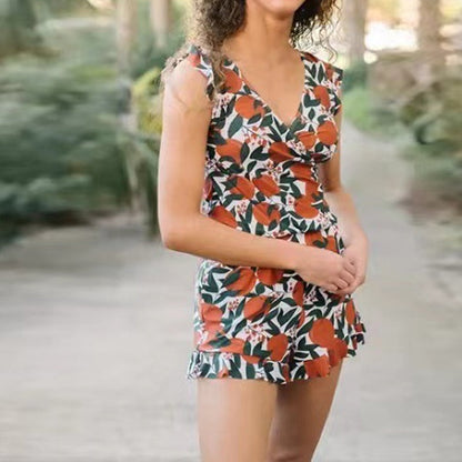 Wrap Badpak Met Bloemenprint – Flatterend En Vrouwelijk Stranditem