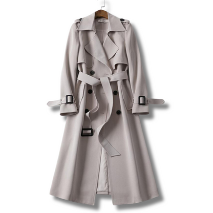 Lange Trenchcoat Met Ceintuur – Elegante Musthave Voor Herfst En Lente