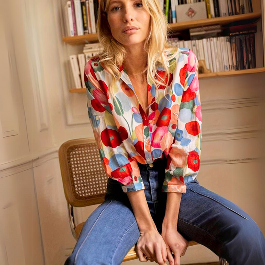 Statement Blouse Met Bloemenprint – Stijlvol En Expressief Voor Elke Dag