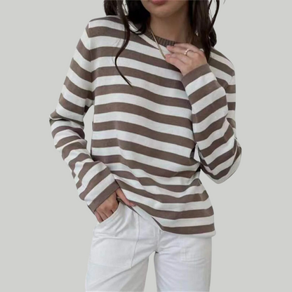 Gestreepte Longsleeve Top Voor Dames – Tijdloos, Veelzijdig En Altijd Stijlvol Voor Lente & Herfst