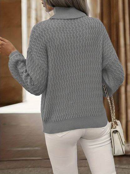 Gebreide Coltrui Met Subtiele Structuur – Vrouwelijke Klassieker Voor Herfst En Winter