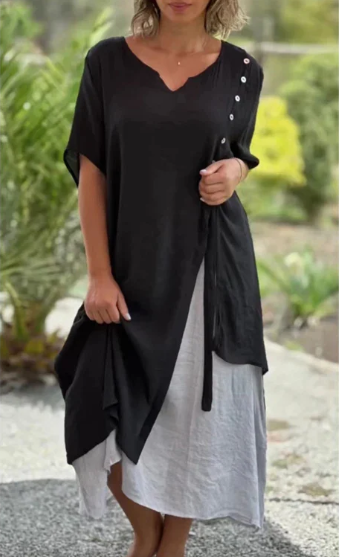 Liva | Luchtige Linnenmix Zomerjurk Voor Dames – Voorjaar & Zomer