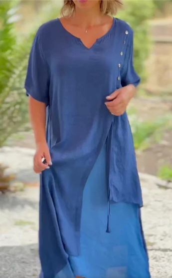 Liva | Luchtige Linnenmix Zomerjurk Voor Dames – Voorjaar & Zomer