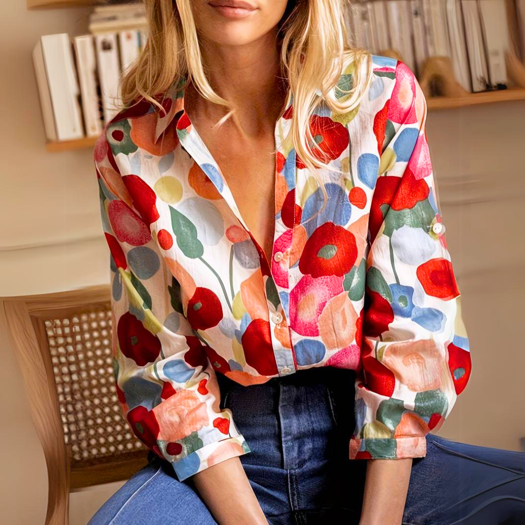 Statement Blouse Met Bloemenprint – Stijlvol En Expressief Voor Elke Dag