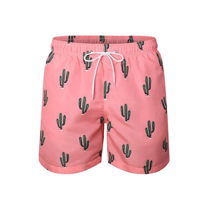 Heren zwemshort met cactusprint – ademend, verstelbaar & perfect voor zomerdagen
