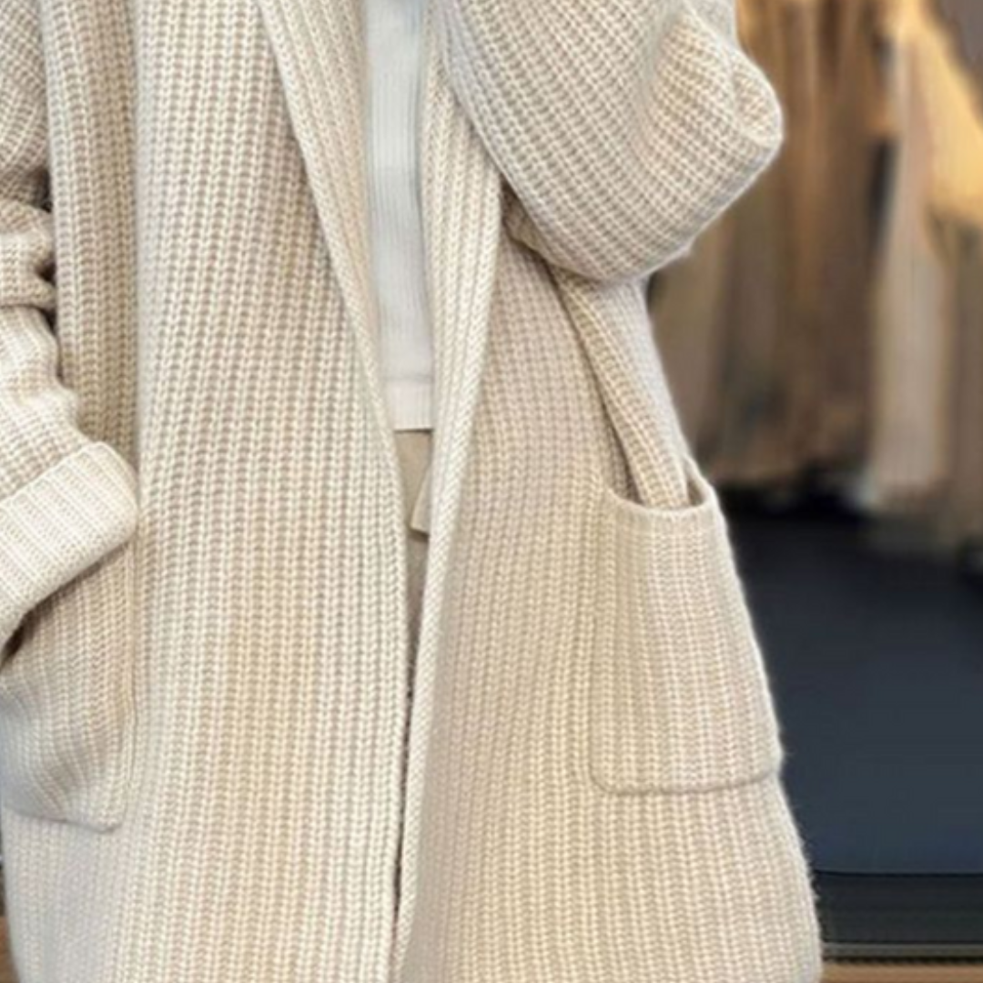 Zacht Oversized Vest Met Sjaalkraag En Diepe Steekzakken – Cosy Chic Must-Have