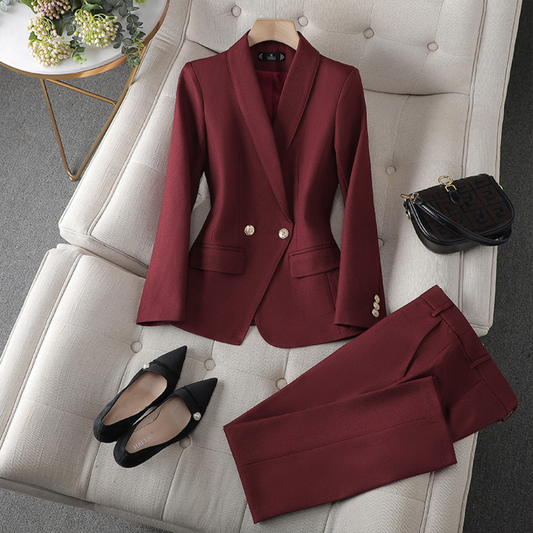 Business Blazer En Pantalon Set – Elegante Dames Set Voor Werk, Events & Formele Gelegenheden