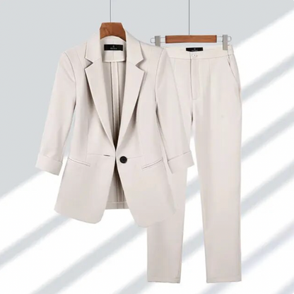 Dames Blazerpak 2-Delig – Stijlvolle Blazer Met Bijpassende Pantalon Voor Een Krachtige Look