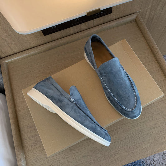Heren Instapper Suède Look – Slip-On, Comfortzool & Voorjaar & Zomer