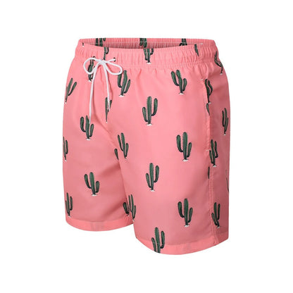 Heren zwemshort met cactusprint – ademend, verstelbaar & perfect voor zomerdagen