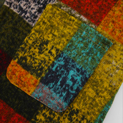 Geblokte Fleecejas Met Capuchon – Warme Statement Coat Voor Elk Seizoen