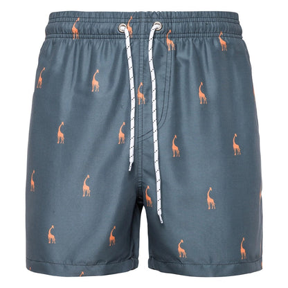 Heren zwemshort met girafprint – lichtgewicht, verstelbaar & ideaal voor de zomer