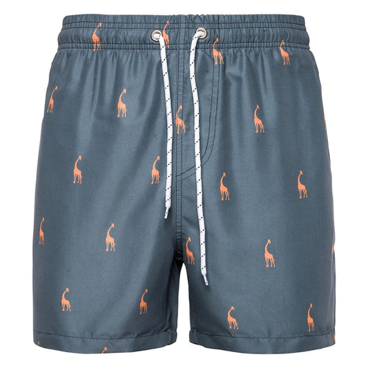 Heren zwemshort met girafprint – lichtgewicht, verstelbaar & ideaal voor de zomer