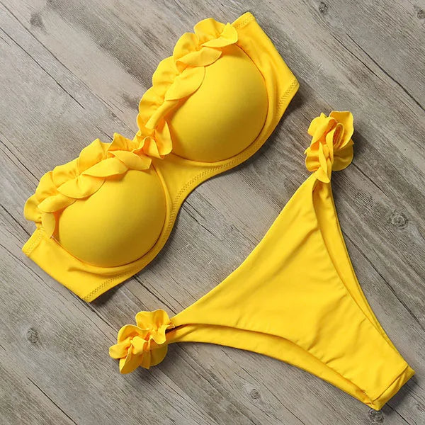Bikini voor dames – strapless in verschillende prints en kleuren – zomer en strand