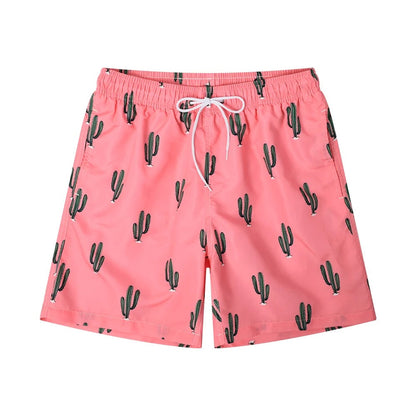 Heren zwemshort met cactusprint – ademend, verstelbaar & perfect voor zomerdagen
