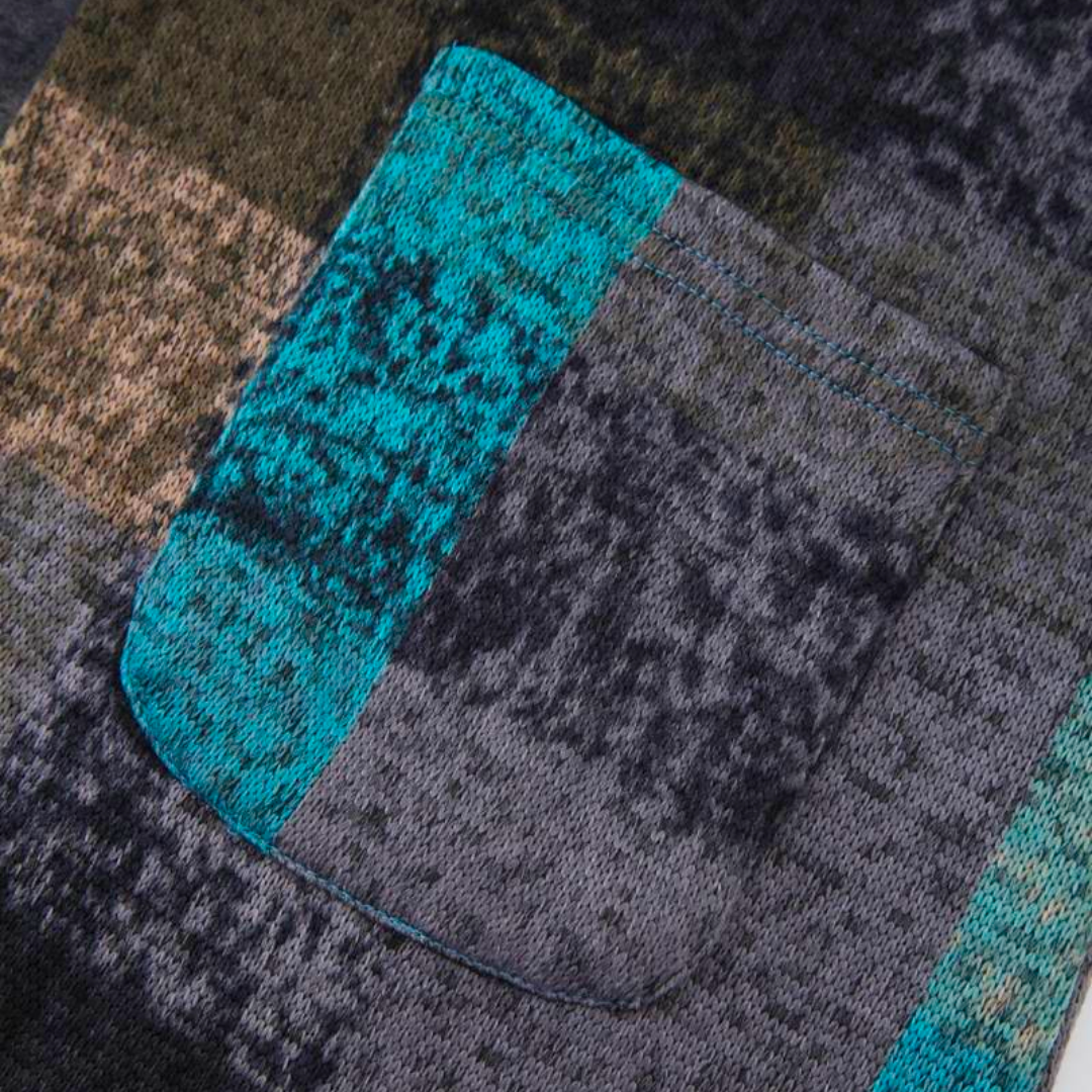 Geblokte Fleecejas Met Capuchon – Warme Statement Coat Voor Elk Seizoen