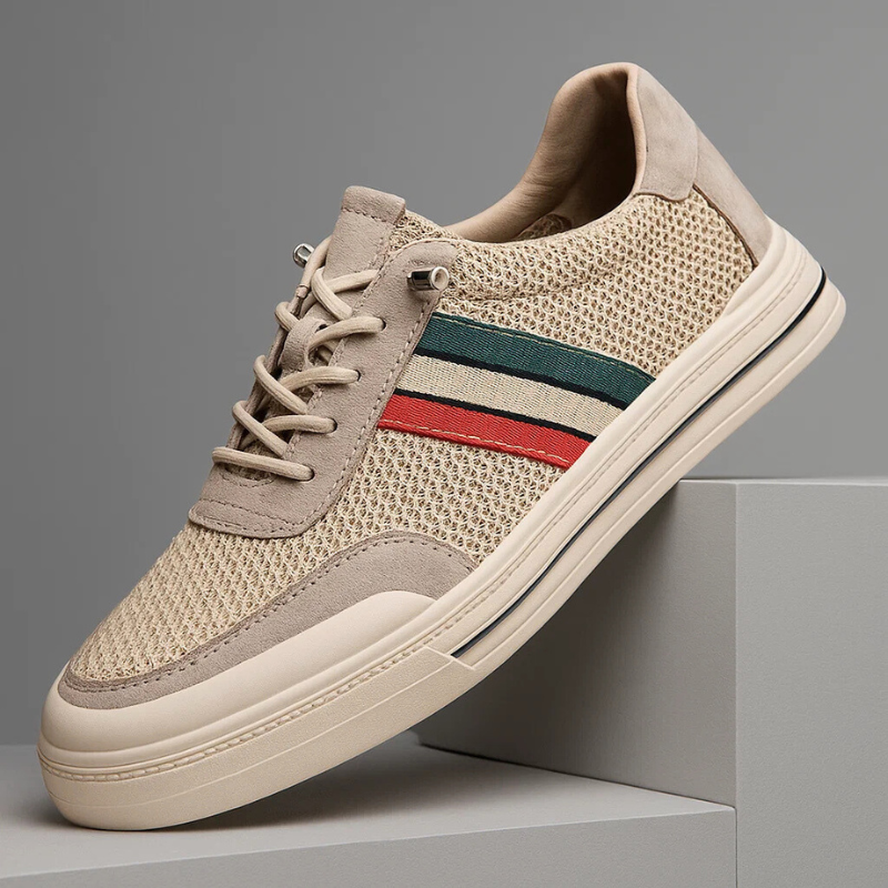 Sneakers Met Veters En Ademend Gebreid Design