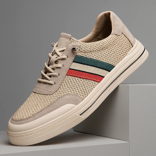 Sneakers Met Veters En Ademend Gebreid Design