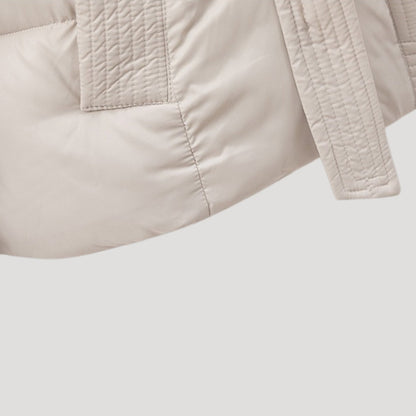 Gewatteerde Dames Winterjas Met Riem