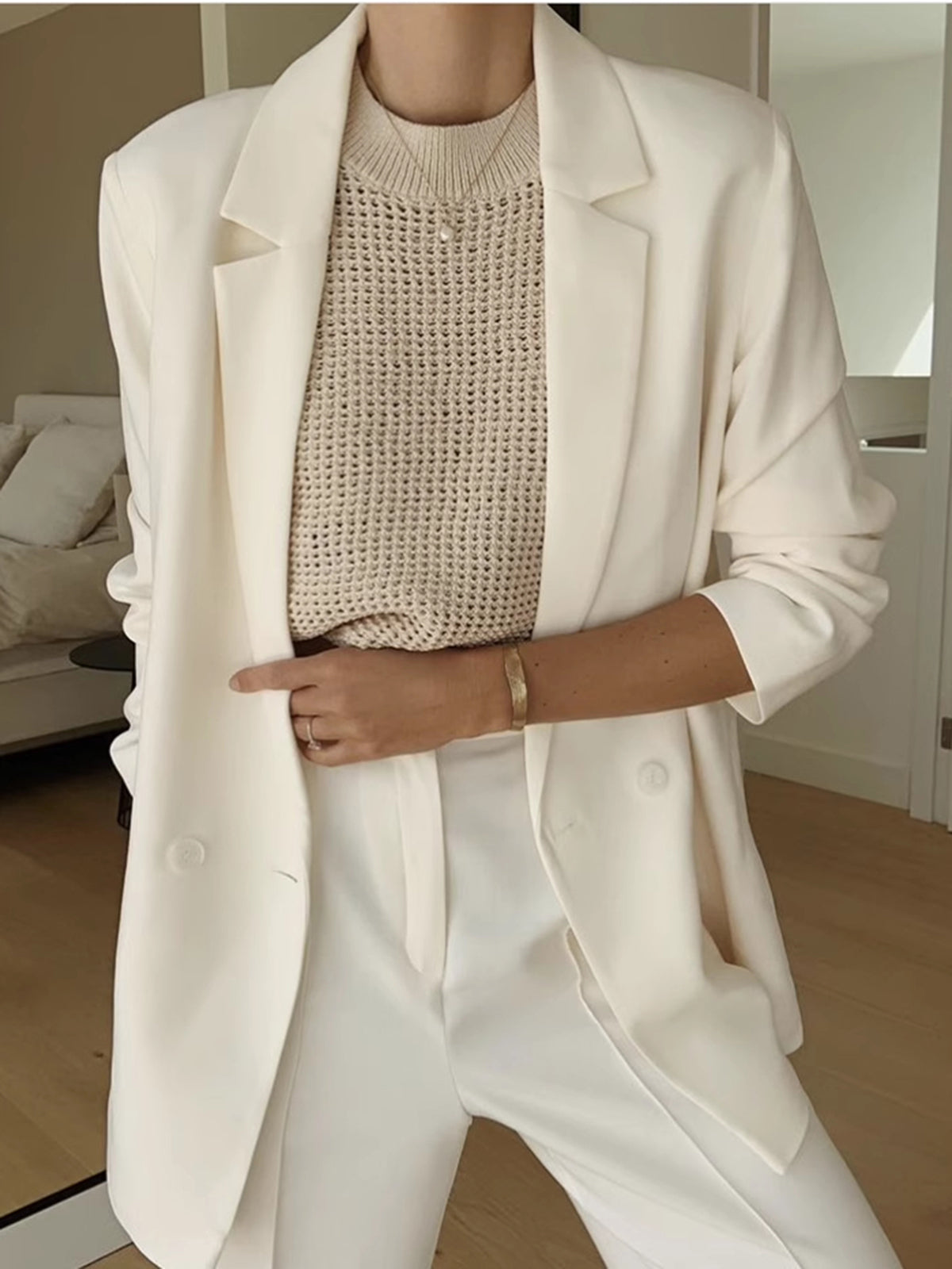 Gebreide Hollow Solid Tanktop Voor Modebewuste Vrouwen – Luxe Zachte Stof, Tijdloos Ontwerp & Ideaal Voor Zomerse Avonden Of Casual Uitjes.