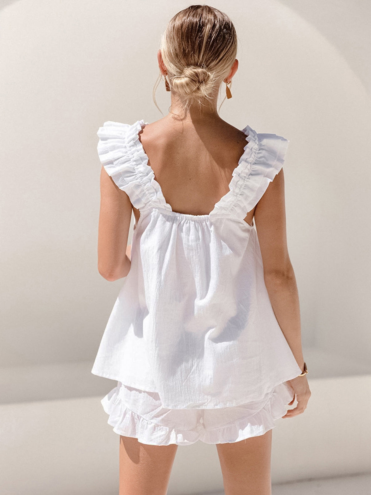 Meisjes Set Met Ruffle Top En Korte Broek – Zomer, Katoen & Perfect Voor Speelse En Luchtige Zomerdagen