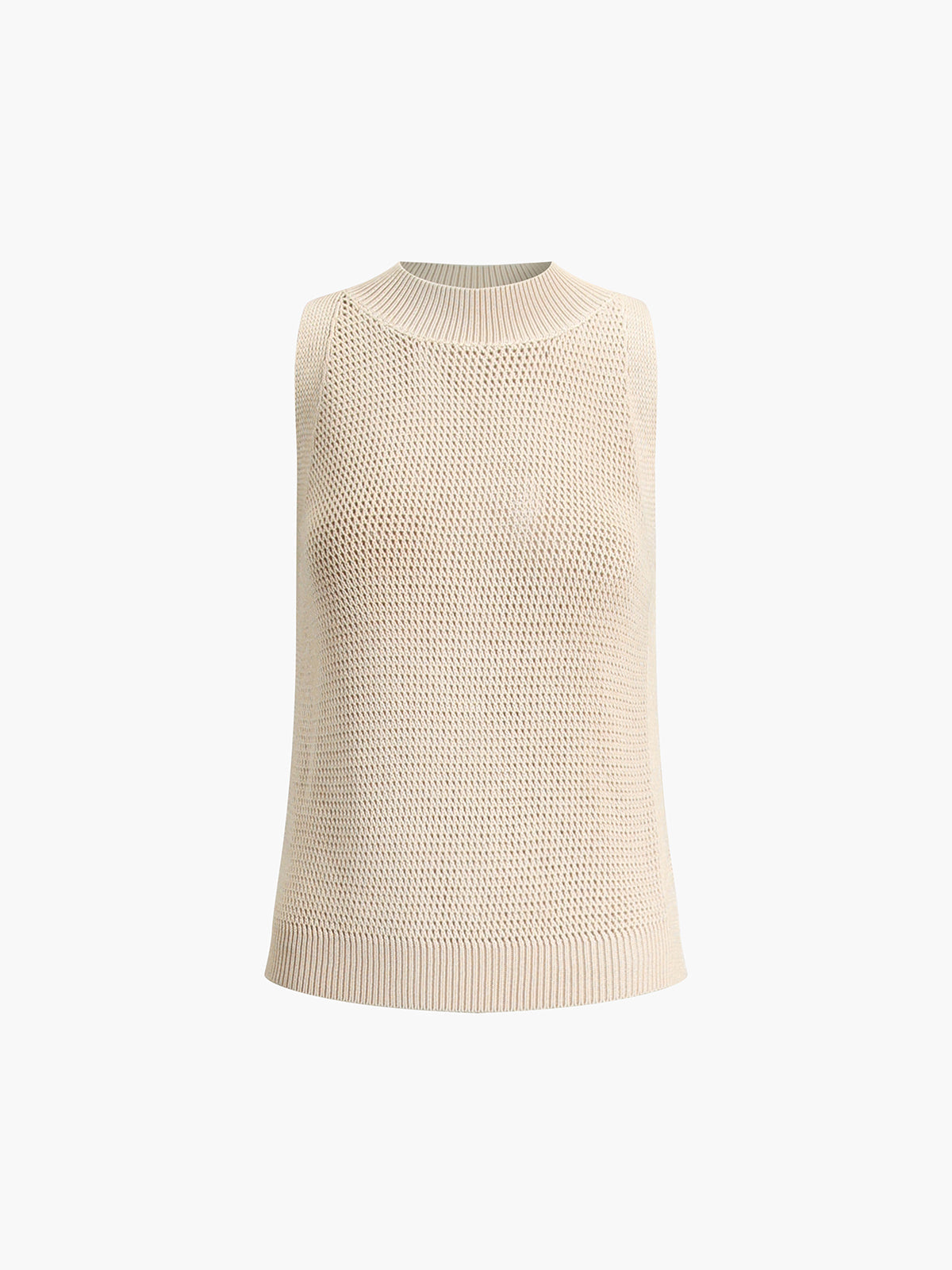 Gebreide Hollow Solid Tanktop Voor Modebewuste Vrouwen – Luxe Zachte Stof, Tijdloos Ontwerp & Ideaal Voor Zomerse Avonden Of Casual Uitjes.