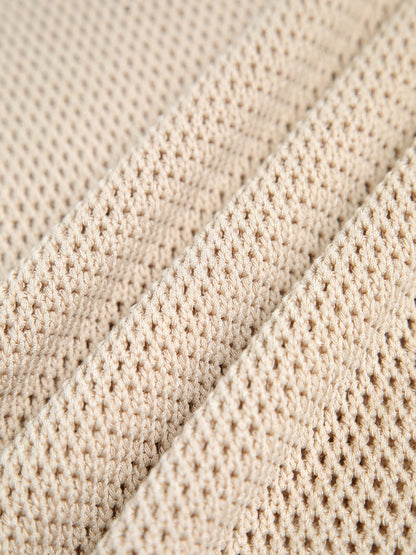 Gebreide Hollow Solid Tanktop Voor Modebewuste Vrouwen – Luxe Zachte Stof, Tijdloos Ontwerp & Ideaal Voor Zomerse Avonden Of Casual Uitjes.