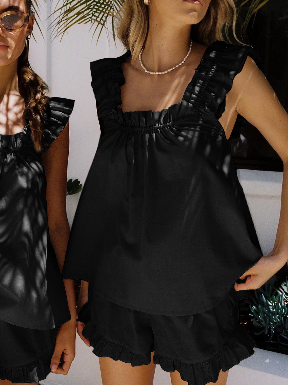 Meisjes Set Met Ruffle Top En Korte Broek – Zomer, Katoen & Perfect Voor Speelse En Luchtige Zomerdagen