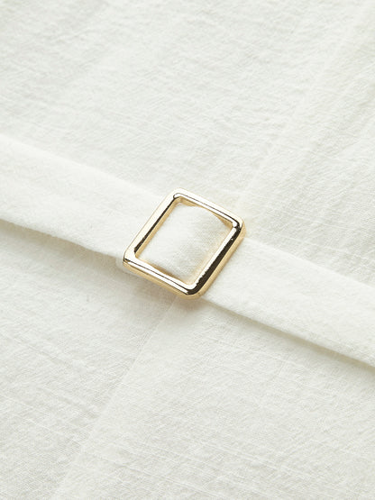 Katoenen Knoop-Voorkant Kort Jurk Voor Modebewuste Vrouwen – Ademende Stoffen, Flatterende Pasvorm & Ideaal Voor Zomerse Uitjes.