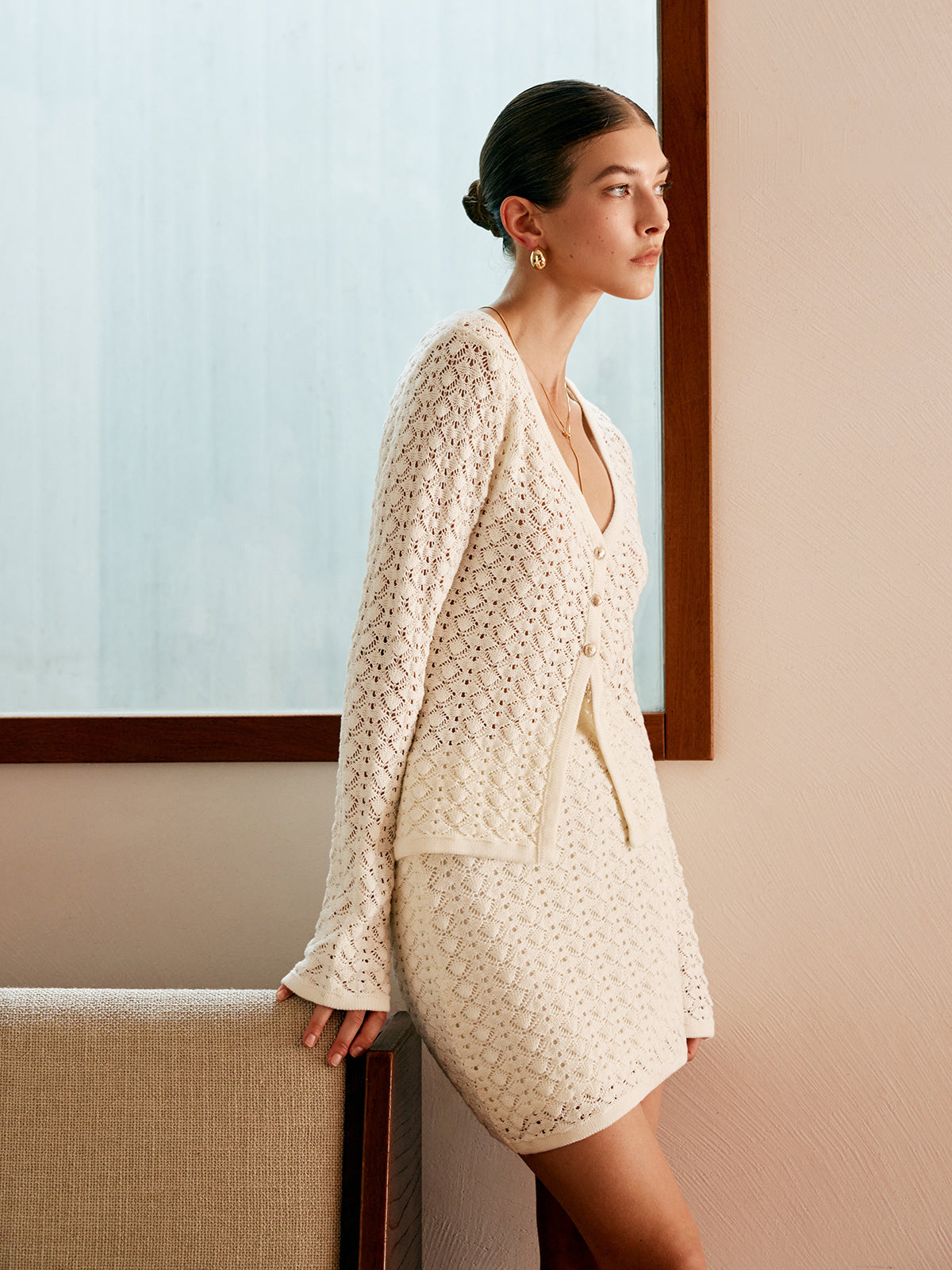 Elegante Holle Rok Set Van Katoenmix Voor Modebewuste Vrouwen – Ademend, Comfortabel & Perfect Voor Iedere Gelegenheid.