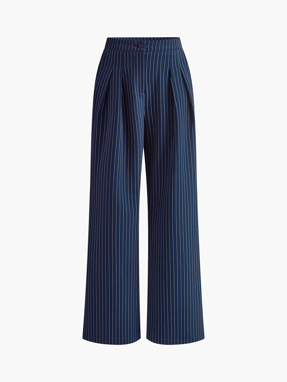 Gestreepte Plissé Pantalon Voor Vrouwen – Luchtig Polyester, Elegante Stijl & Ideaal Voor Zomerse Soirees.