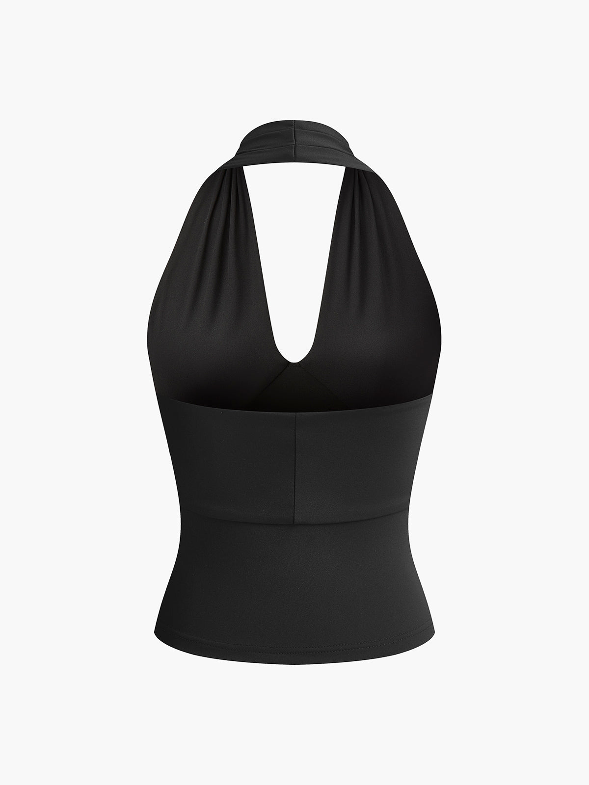 Stijlvolle V-Hals Haltertop Voor Modebewuste Vrouwen – Ademende Stof, Elegante Pasvorm & Perfect Voor Zomerse Avonden.