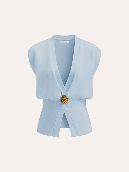 Stijlvol V-Hals Gebuttonde Trui Vest Voor Modebewuste Vrouwen – Luxe Stoffen, Veelzijdige Kleur & Elegante Casual Look Voor Elke Gelegenheid.