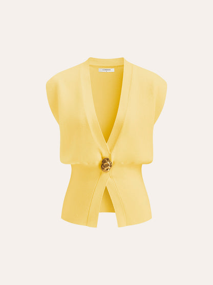 Stijlvol V-Hals Gebuttonde Trui Vest Voor Modebewuste Vrouwen – Luxe Stoffen, Veelzijdige Kleur & Elegante Casual Look Voor Elke Gelegenheid.