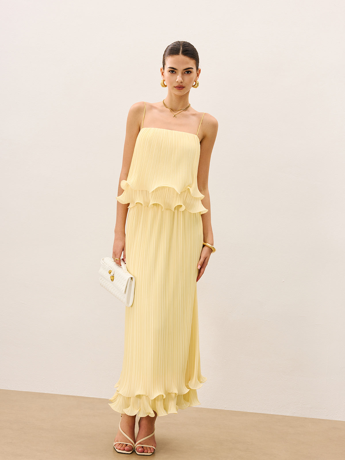 Elegante Gelaagde Plissé Rokken Set Voor Dames – Luchtige Stof, Speelse Rimpels & Perfect Voor Feestelijke Gelegenheden.