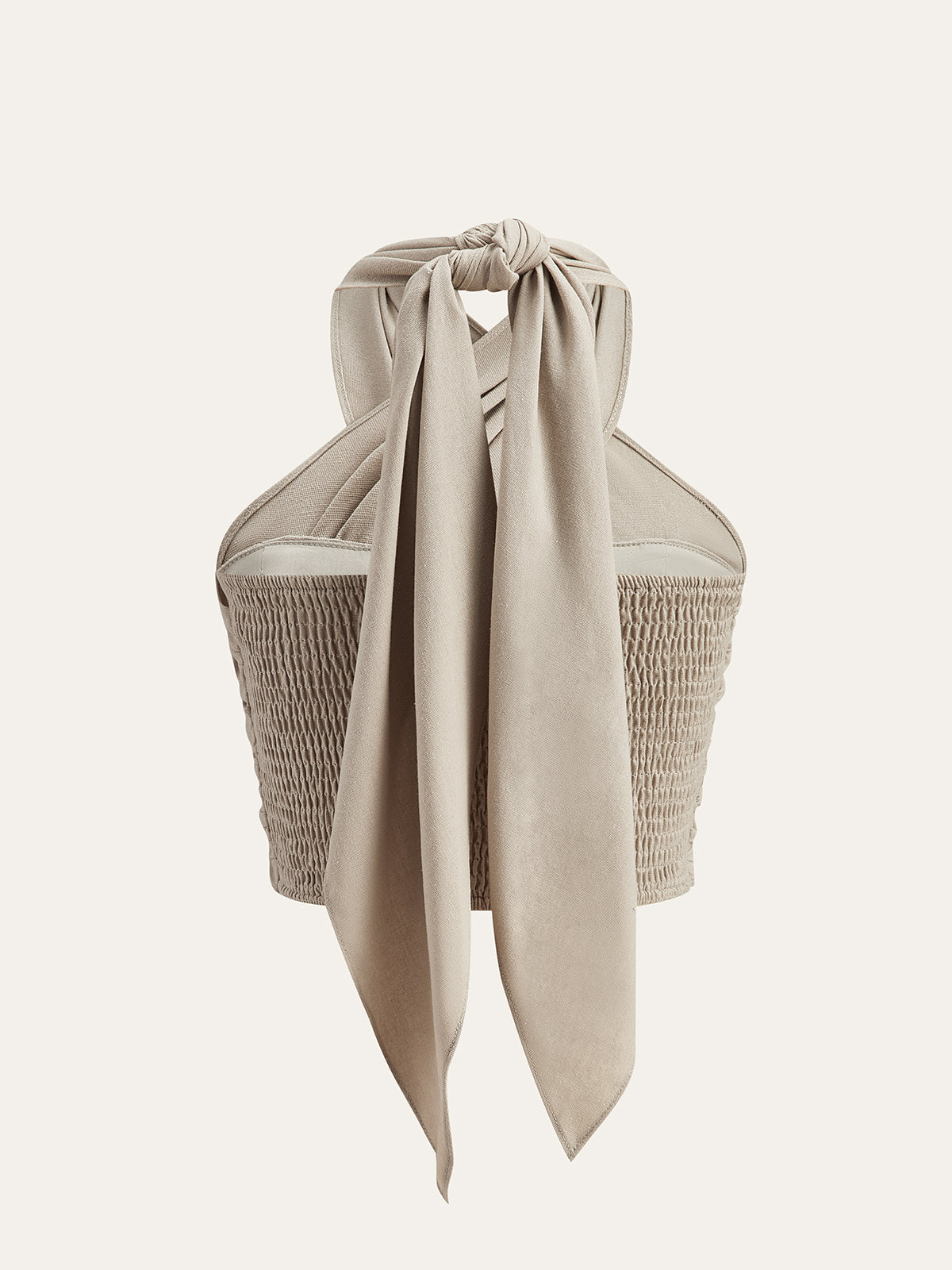 Stijlvolle Crisscross Halter Tanktop Voor Modebewuste Dames – Zacht Katoen, Luxe Linnen & Ideaal Voor Zomerse Avonden Met Een Vrouwelijke Touch.