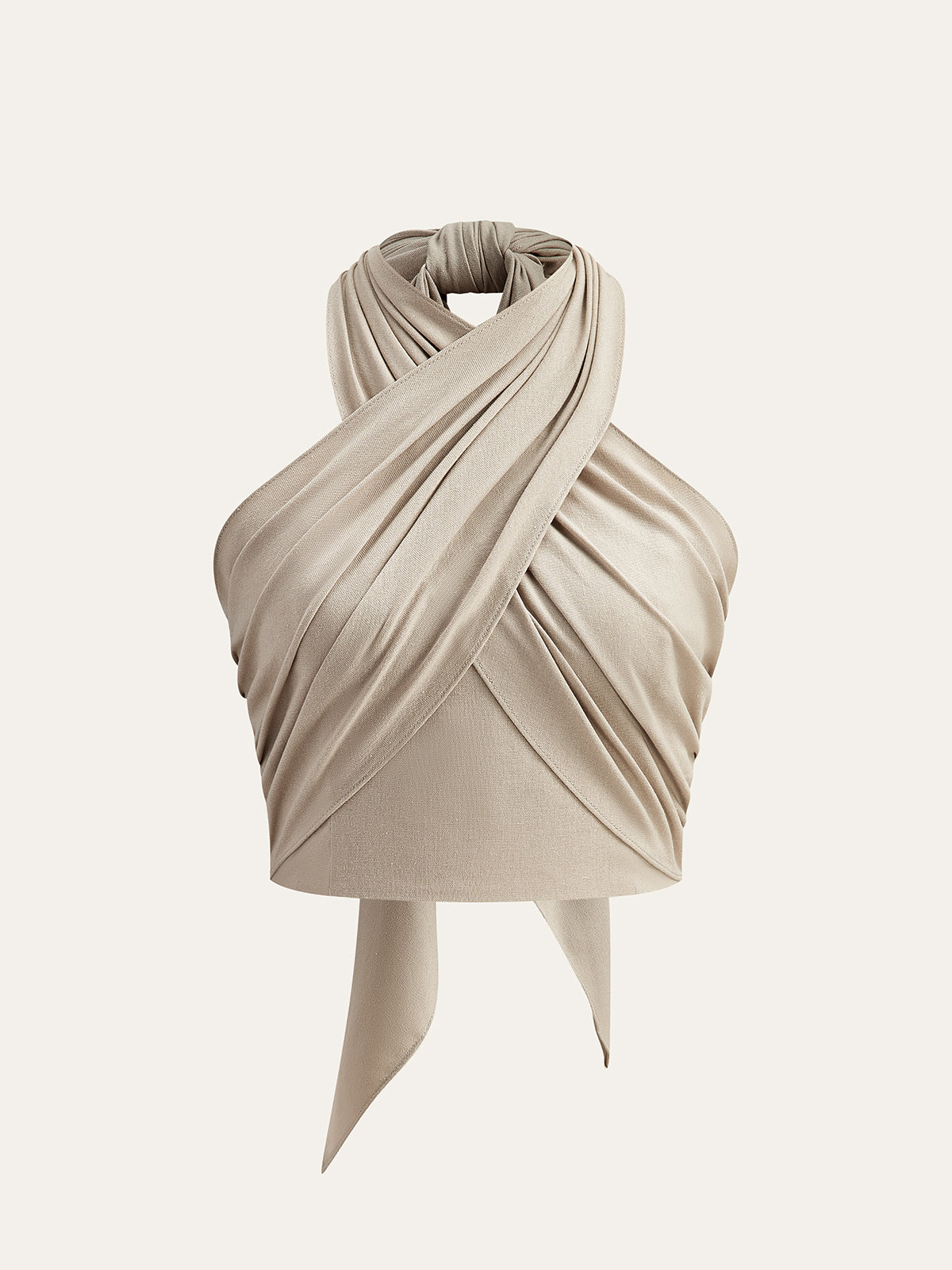 Stijlvolle Crisscross Halter Tanktop Voor Modebewuste Dames – Zacht Katoen, Luxe Linnen & Ideaal Voor Zomerse Avonden Met Een Vrouwelijke Touch.