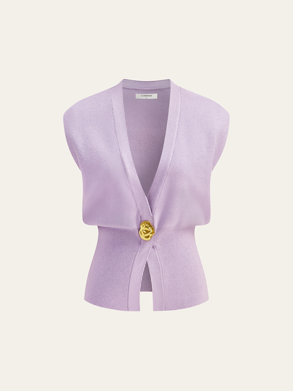 Stijlvol V-Hals Gebuttonde Trui Vest Voor Modebewuste Vrouwen – Luxe Stoffen, Veelzijdige Kleur & Elegante Casual Look Voor Elke Gelegenheid.