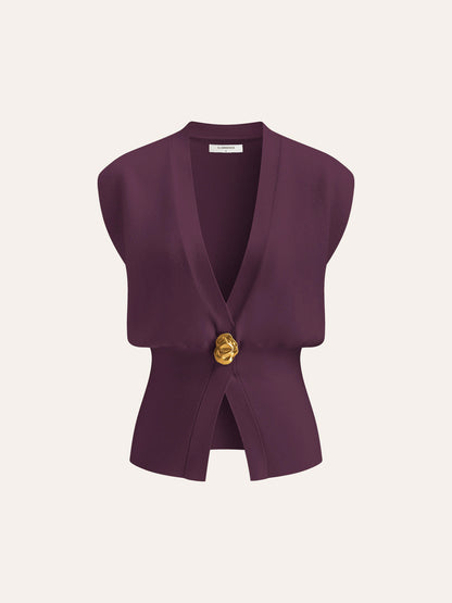 Stijlvol V-Hals Gebuttonde Trui Vest Voor Modebewuste Vrouwen – Luxe Stoffen, Veelzijdige Kleur & Elegante Casual Look Voor Elke Gelegenheid.