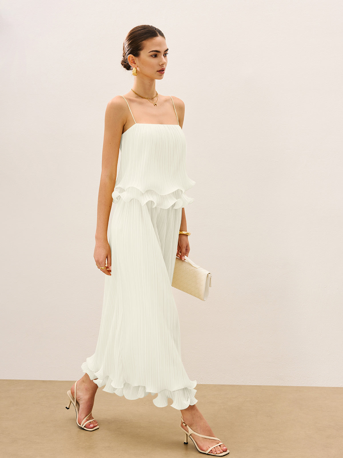 Elegante Gelaagde Plissé Rokken Set Voor Dames – Luchtige Stof, Speelse Rimpels & Perfect Voor Feestelijke Gelegenheden.