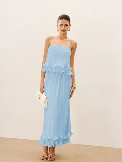 Elegante Gelaagde Plissé Rokken Set Voor Dames – Luchtige Stof, Speelse Rimpels & Perfect Voor Feestelijke Gelegenheden.